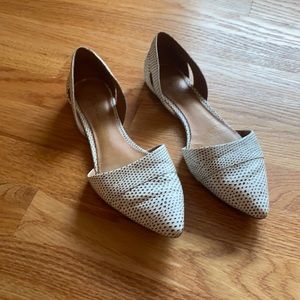 Madewell White Eyelet D’Orsay Flat